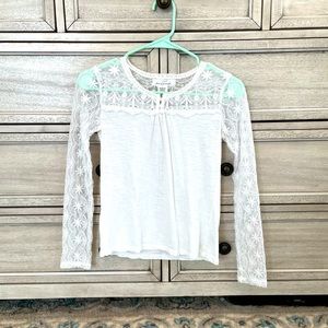 LOGG White Lace Top Sz 10-12 years old